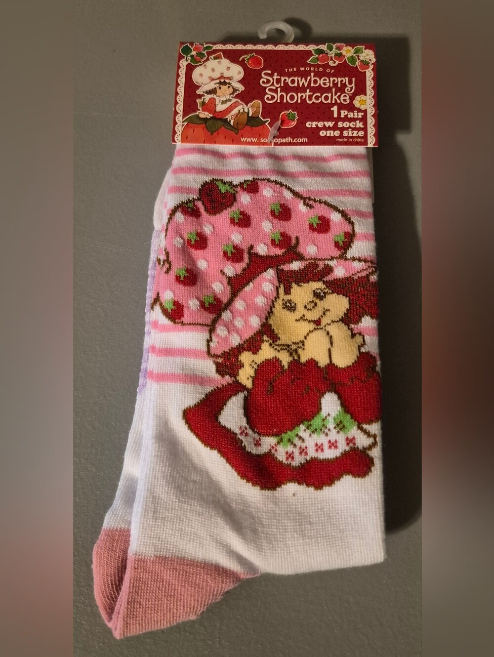 Strawberry ShortCake Socks - Cute Character Crew Socks